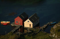 Maisons proche de Bergen. © Philip Plisson / Plisson La Trinité / AA08162 - Nos reportages photos - Toit