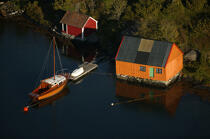 Maisons proche de Bergen. © Philip Plisson / Plisson La Trinité / AA08164 - Nos reportages photos - Détails