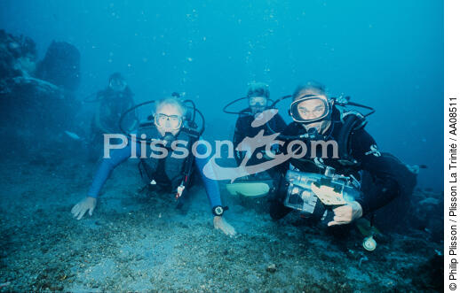 En plongé avec Albert Falco. - © Philip Plisson / Plisson La Trinité / AA08511 - Photo Galleries - West indies [The]