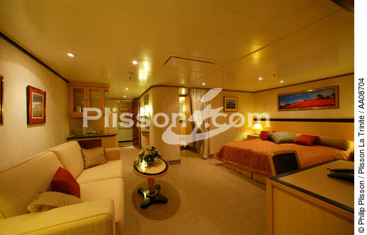 Aboard the Queen Mary II. - © Philip Plisson / Plisson La Trinité / AA08704 - Photo Galleries - Queen Mary II [The]