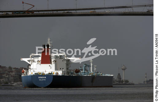 Traffic on the Bosphorus. - © Philip Plisson / Plisson La Trinité / AA09418 - Photo Galleries - Cargo ship carrying methane