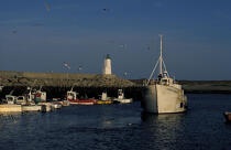 The port of Hoëdic. © Philip Plisson / Plisson La Trinité / AA09664 - Photo Galleries - Harbour light