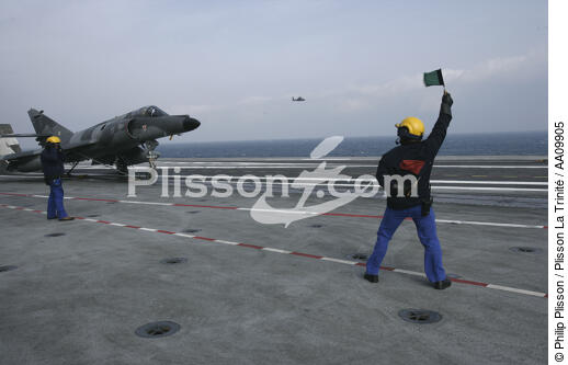 Super-Etandard paré au décollage. - © Philip Plisson / Plisson La Trinité / AA09905 - Nos reportages photos - Marine nationale