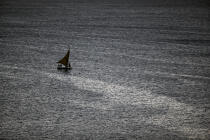 Jangada en mer. © Philip Plisson / Plisson La Trinité / AA09980 - Nos reportages photos - Brésil