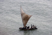 Jangada en mer. © Philip Plisson / Plisson La Trinité / AA10003 - Nos reportages photos - Brésil