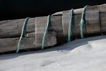 Détail d'un mât d'une Jangada. © Philip Plisson / Plisson La Trinité / AA10062 - Nos reportages photos - Elément d'un bateau