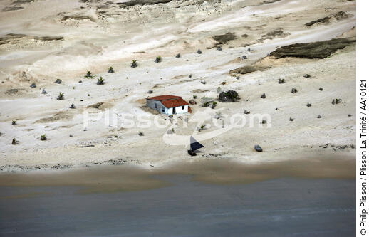 Habitation brésilienne sur la plage. - © Philip Plisson / Plisson La Trinité / AA10121 - Nos reportages photos - Arbre