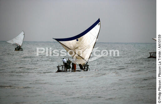 Pêche à bord des Jangadas. - © Philip Plisson / Plisson La Trinité / AA10159 - Nos reportages photos - Jangadas do Brazil