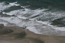 Jangadas sur une plage de Caponga. © Philip Plisson / Plisson La Trinité / AA10179 - Nos reportages photos - Ville [Ceara]