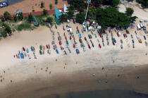 Plage de Jangadas à Fortaleza. © Philip Plisson / Plisson La Trinité / AA10262 - Nos reportages photos - Etat [Brésil]