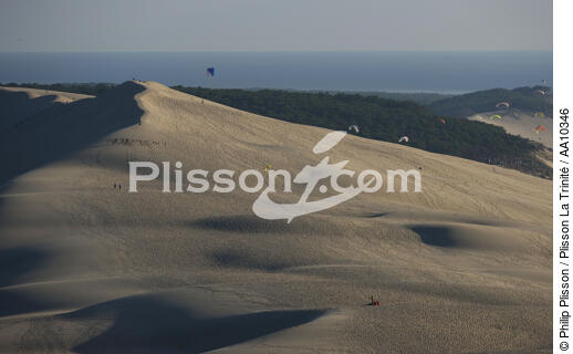 Parapente la Dune du Pilat. - © Philip Plisson / Plisson La Trinité / AA10346 - Nos reportages photos - Dune