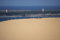 The Dune of Pilat and the Cap Ferret in the second plan. © Philip Plisson / Plisson La Trinité / AA10417 - Photo Galleries - Arcachon [Basin of]