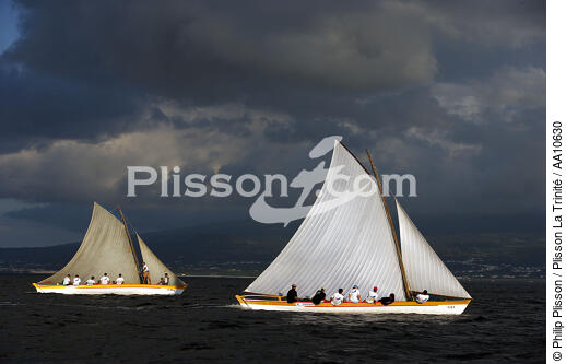 Whaling boat in the Azores. - © Philip Plisson / Plisson La Trinité / AA10630 - Photo Galleries - Portugal