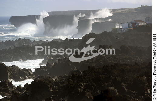 Côte de l' île Pico aux Açores. - © Philip Plisson / Plisson La Trinité / AA10663 - Nos reportages photos - Les îles de Faial et Pico aux Açores