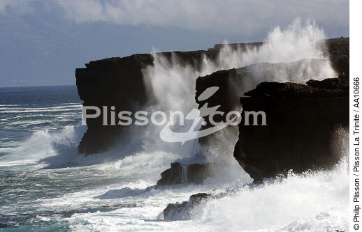 Côte de l' île Pico aux Açores. - © Philip Plisson / Plisson La Trinité / AA10666 - Nos reportages photos - Portugal