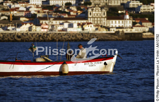 Whaling boat in the Horta harbour in the Azores. - © Philip Plisson / Plisson La Trinité / AA10782 - Photo Galleries - Faial