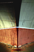 The stem of Queen Mary. © Philip Plisson / Plisson La Trinité / AA10858 - Photo Galleries - Queen Mary II [The]