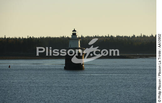 Le phare de Lubec dans l'Etat du Maine. - © Philip Plisson / Plisson La Trinité / AA10902 - Nos reportages photos - Lubec
