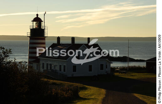 Le phare de Quoddy Head dans l'Etat du Maine. - © Philip Plisson / Plisson La Trinité / AA10909 - Nos reportages photos - Couleurs d'Automne en Nouvelle Angleterre