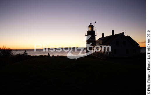 Le phare de Quoddy Head dans l'Etat du Maine. - © Philip Plisson / Plisson La Trinité / AA10910 - Nos reportages photos - Phares USA