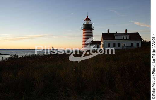 Quoddy Head lighthouse in the State Maine. - © Philip Plisson / Plisson La Trinité / AA10914 - Photo Galleries - New England