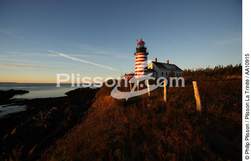 Le phare de Quoddy Head dans l'Etat du Maine. - © Philip Plisson / Plisson La Trinité / AA10915 - Nos reportages photos - Nouvelle Angleterre