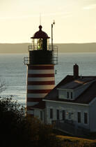 Le phare de Quoddy Head dans l'Etat du Maine. © Philip Plisson / Plisson La Trinité / AA10918 - Nos reportages photos - Couleurs d'Automne en Nouvelle Angleterre