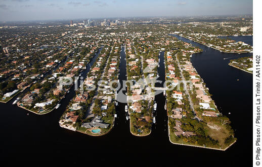 Paysage littoral de Miami. - © Philip Plisson / Plisson La Trinité / AA11402 - Nos reportages photos - Ville