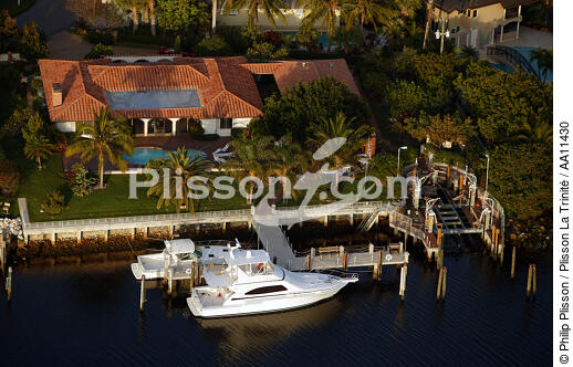 House on Miami coast. - © Philip Plisson / Plisson La Trinité / AA11430 - Photo Galleries - Florida