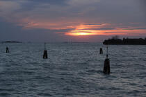 Coucher de soleil sur Venise. © Philip Plisson / Plisson La Trinité / AA11504 - Nos reportages photos - Mer calme