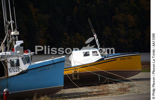 Bateaux dans le port d'Alma. - © Philip Plisson / Plisson La Trinité / AA11599 - Nos reportages photos - Marée basse