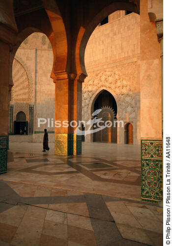 The Hassan II mosque in Casablanca. - © Philip Plisson / Plisson La Trinité / AA11648 - Photo Galleries - Dusk