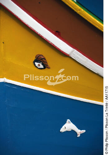 Hull of boat in Malta. - © Philip Plisson / Plisson La Trinité / AA11715 - Photo Galleries - Colours of Malta