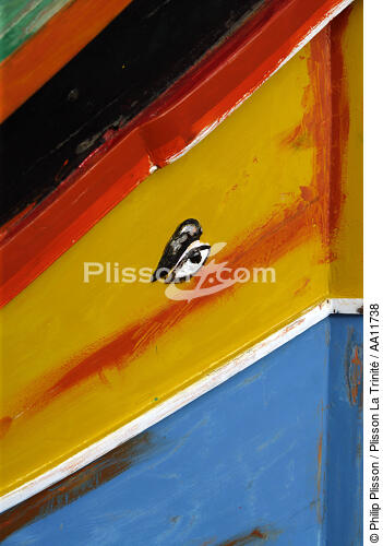Peintures sur les coques de bateaux maltais. - © Philip Plisson / Plisson La Trinité / AA11738 - Nos reportages photos - Etraves