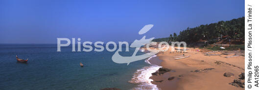Beach of Kovalam in India. - © Philip Plisson / Plisson La Trinité / AA12065 - Photo Galleries - India