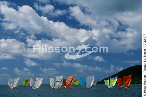Sailgig in the Martinique. - © Philip Plisson / Plisson La Trinité / AA12227 - Photo Galleries - West indies [The]