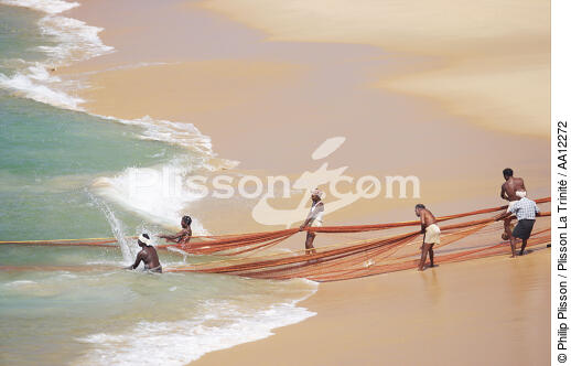 Fishing with a seine in Kerala, India. - © Philip Plisson / Plisson La Trinité / AA12272 - Photo Galleries - State [India]