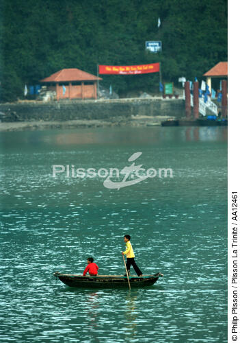 Boat in Along Bay. - © Philip Plisson / Plisson La Trinité / AA12461 - Photo Galleries - Site of interest [Vietnam]