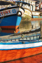 Bateau de pêche à Cochin. © Philip Plisson / Plisson La Trinité / AA12553 - Nos reportages photos - La petite pêche au Kerala, Inde du sud