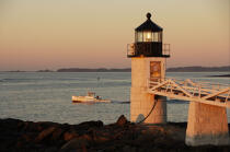 Marshall Point Light dans le Maine. © Philip Plisson / Plisson La Trinité / AA13112 - Nos reportages photos - Couleurs d'Automne en Nouvelle Angleterre