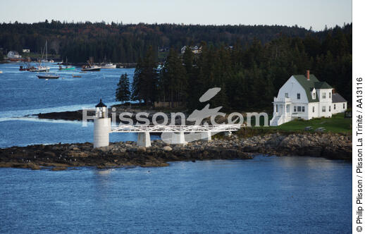 Marshall Point Light in Maine. - © Philip Plisson / Plisson La Trinité / AA13116 - Photo Galleries - Lighthouse [Maine]