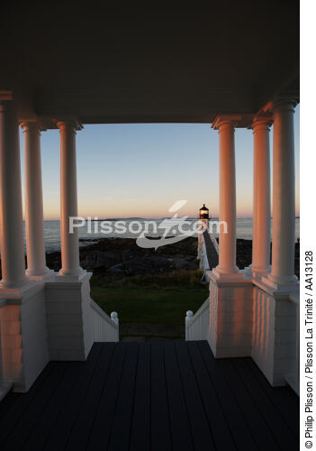 Marshall Point Light in Maine. - © Philip Plisson / Plisson La Trinité / AA13128 - Photo Galleries - Lighthouse [Maine]