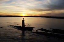 Ram Island Ledge Light in Maine. © Philip Plisson / Plisson La Trinité / AA13301 - Photo Galleries - Lighthouse [Maine]