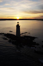 Ram Island Ledge Light dans le Maine. © Philip Plisson / Plisson La Trinité / AA13308 - Nos reportages photos - Nouvelle Angleterre