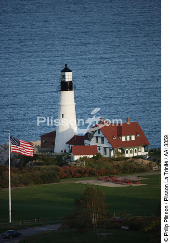 Portland Head Light in Maine. - © Philip Plisson / Plisson La Trinité / AA13359 - Photo Galleries - Flag