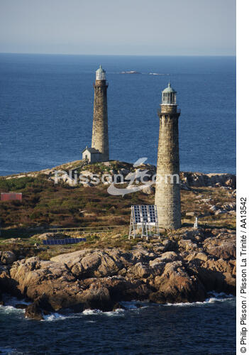 Cape Ann Twin Lighthouse in Massachusetts. - © Philip Plisson / Plisson La Trinité / AA13542 - Photo Galleries - American Lighthouses