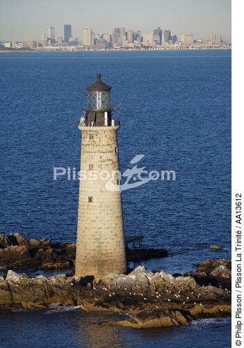 Graves Ledge Light in Massachusetts. - © Philip Plisson / Plisson La Trinité / AA13612 - Photo Galleries - Lighthouse [Massachusetts]