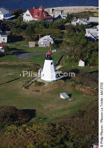 Plymouth Gurnet Light dans le Massachusetts. - © Philip Plisson / Plisson La Trinité / AA13702 - Nos reportages photos - Nouvelle Angleterre