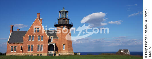Block Island Southeast Light in Rhode Island. - © Philip Plisson / Plisson La Trinité / AA13778 - Photo Galleries - American Lighthouses