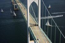 Newport in the state of the Rhode Island. © Philip Plisson / Plisson La Trinité / AA13840 - Photo Galleries - Suspended bridge